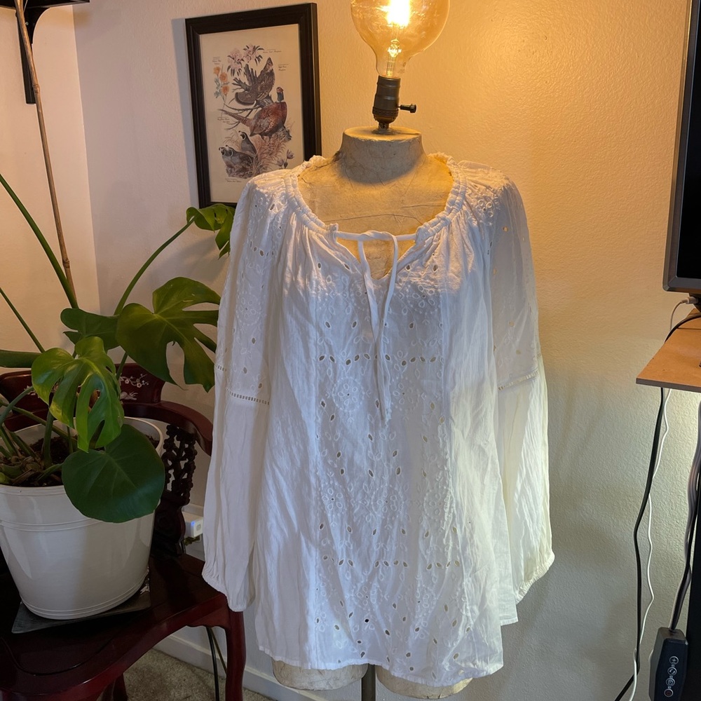 White cotton blouse